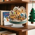 thumbnail image 1 of yulier Exquisite Christmas House Table Centerpieces, 2D Acrylic Ferris Wheel Christmas Tree House Table Ornaments with Stand Home Office Tabletop Christmas Decorations Xmas Gifts, 1 of 4