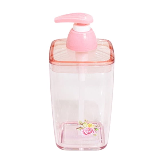 yulier Foaming Soap Dispenser Pump Bottle, Empty Refillable Clear Plastic Container for Liquid Soap Lotion, Kitchen Bathroom Countertop Soap Dispenser, Pink