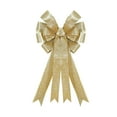 thumbnail image 1 of yulier Glitter Christmas Bow Christmas Tree Decorations 16"x9.45" Large Christmas Tree Topper Bow, Wreath Bow for Xmas Holiday Party Home Front Door Decor, 1 of 9