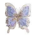 thumbnail image 1 of yulier Glitter Sequins Christmas Butterfly Ornaments with Clip, 3D Hollow Artificial Butterfly Christmas Tree Ornaments Wedding Xmas Party Wreath Garland Decor, 8.27" x 7.09", 1 of 6