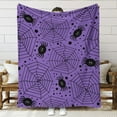 thumbnail image 1 of yulier Halloween Blanket Spiders and Spider Webs Print Throw Blanket Cozy Soft Lightweight Flannel Blanket Halloween Decorations for Couch Sofa, 51"x59", 1 of 6
