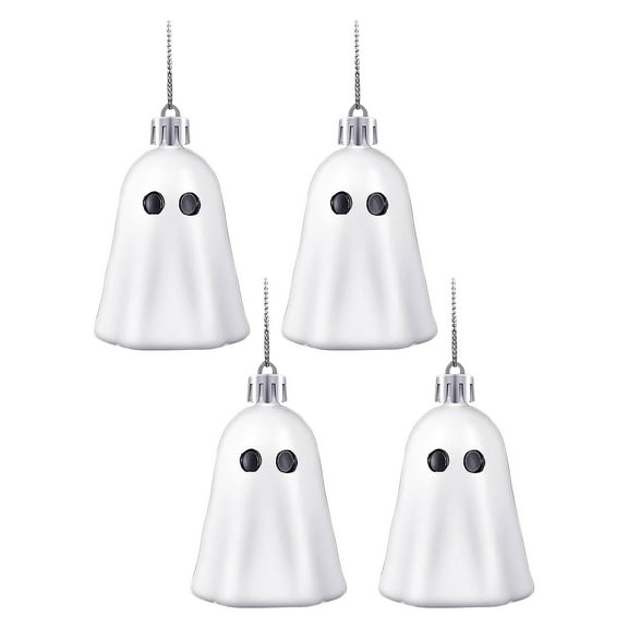 yulier Halloween Ghost Hanging Ornaments Cute Ghost Decorations Halloween Tree Decorations Plastic Decorative Mini Ghost Pendants for Christmas Tree, 1/2/4/6 Pcs