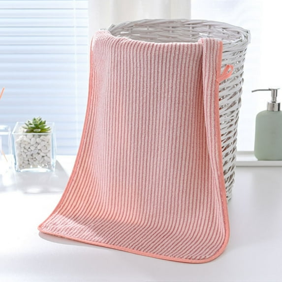 yulier Hand Towel for Bathroom, 14 x 30 Inch Striped Hand Towel Face Towel Washcloth, Soft Highly Absorbent Quick Dry Towels for Home, Pool, Gym, Hotel, Bath, Kitchen and Spa (Pink)