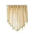 thumbnail image 1 of yulier Kitchen Curtain Valance Trim Tassel Valance Swag Rod Pocket Triangular Short Curtain for Kitchen Living Room Bedroom Decor, 1 Panel, 51"x24", Light Yellow, 1 of 4