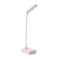 thumbnail image 1 of yulier LED Desk Lamp, Flexible Gooseneck Table Lamp Reading Lamp for Bedside Home Office Dorm, Foldable Desk Lamp with USB Charging Port, Battery Operated, Pink, 1 of 8