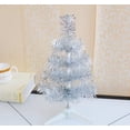 thumbnail image 1 of yulier Mini Christmas Tree Colorful Tabletop Christmas Tree with Plastic Stand 11.8" Artificial Desktop Xmas Tree for Indoor Office Home Christmas Party Holiday Decor, Silver, 1 of 6