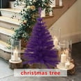 thumbnail image 1 of yulier Mini Christmas Tree Colorful Tabletop Christmas Tree with Plastic Stand 11.8" Artificial Desktop Xmas Tree for Indoor Office Home Christmas Party Holiday Decor, Purple, 1 of 8