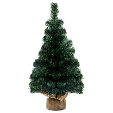 yulier Mini Christmas Tree Tabletop Christmas Trees Small Artificial Pine Tree Christmas Decorations for Indoor Home Office Desk Xmas Holiday Decoration, 19.7"