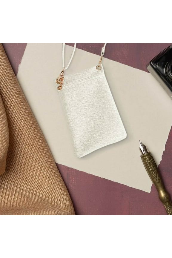 Mini Crossbody Bags for Women, Leather Shoulder Bag Wallet Handbag for Travel, Small Crossbody Purse with Adjustable Strap, Gift for Girlfriend Mother Wife Daughter, White