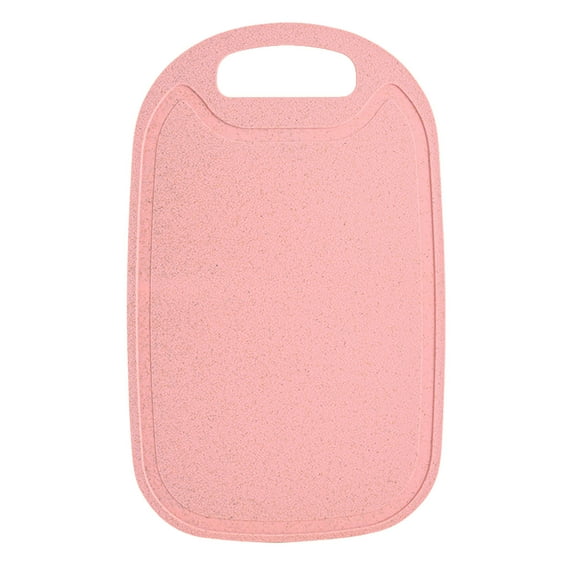 JeashCHAT Cutting Board for Kitchen Reversible Plastic Cutting Board for Meat Veggies Fruits, Dishwasher Safe, Easy Grip Handle (Pink)