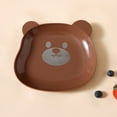 thumbnail image 1 of yulier Plastic Plates for Kids, Bear Shaped Dinner Plates, Cute Bear Plate, Reusable Fruit Plate Snack Plate Dessert Plate Party Supplies, Dishwasher and Microwave Safe, 5.79"x5.47", 1 of 8