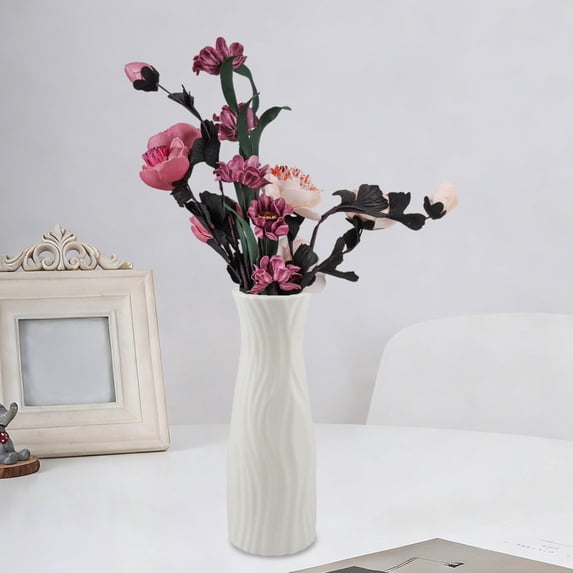 yulier Plastic Vase, Flower Vase for Home Decor, Small Vase for Flowers, Decorative Vase for Table Centerpiece Living Room Kitchen Bathroom Office Desktop Shelf