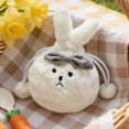 thumbnail image 1 of yulier Plush Easter Bunny Gift Bag, Easter Bunny Ear Drawstring Bag with Bow, Easter Candy Bag, Cute Gift Pouch for Party Favors, White, 1 of 6