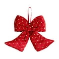 thumbnail image 1 of yulier Red Christmas Bow Ornaments, Large Velvet Bows, Christmas Tree Xmas Wreath Decorations, Xmas Holiday Party Supplies, 12.2"x9", 1 of 6