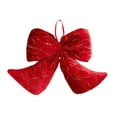 thumbnail image 1 of yulier Red Christmas Bow Ornaments, Large Velvet Bows, Christmas Tree Xmas Wreath Decorations, Xmas Holiday Party Supplies, 18.11"x13.8", 1 of 6