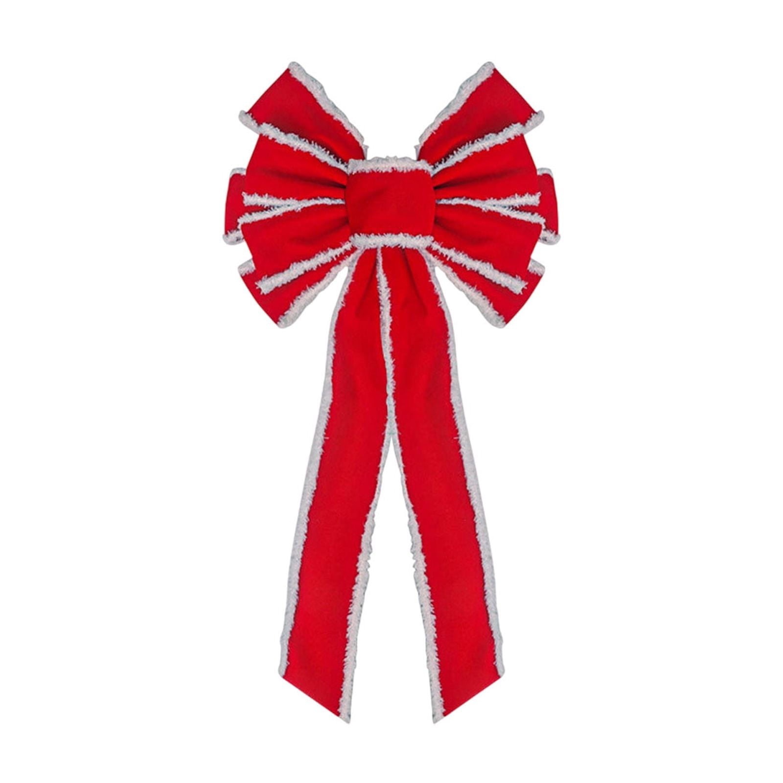 yulier Red Velvet Ribbon Bow for Christmas Tree Wreath Garland ...