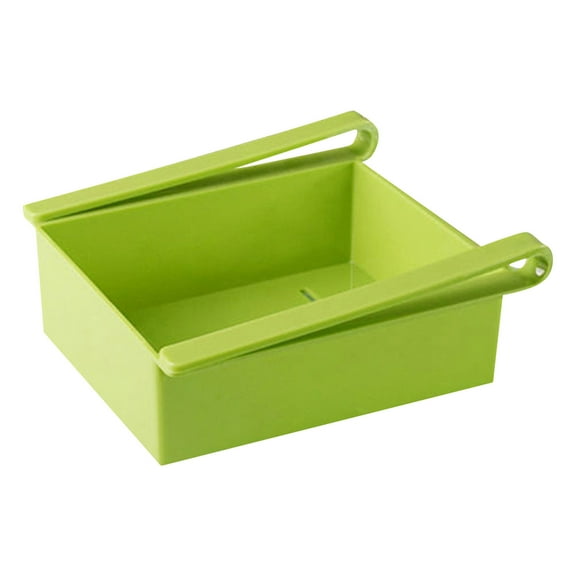 yulier Refrigerator Drawer Fridge Organizer Bin Pull Out Drawer Storage Box Kitchen Fridge Shelf Storage Container Holder, Green