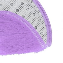 yulier Round Small Throw Rug for Bedroom, Solid Fluffy Circle Area Rug for Room Decor, Shaggy Modern Carpet Ultra Soft Plush Indoor Floor Mat for Home Decor, 15.7" Purple