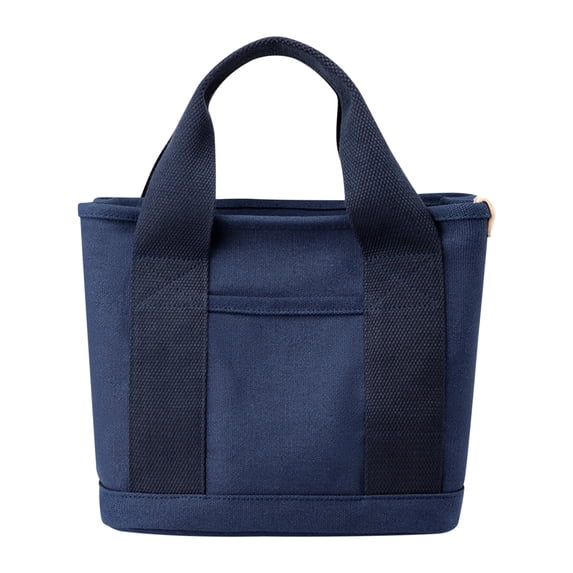 yulier Small Tote Bag with Zipper Tote Bag for Women Canvas Crossbody Bag Shoulder Bag Satchel Messenger Bag Top-Handle Handbag with Multi-Pocket, Dark Blue