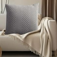 thumbnail image 1 of yulier Solid Color Throw Pillow Cover for Throw Pillow Insert, Decorative Pillow Case, Square Cushion Cover for Couch Sofa Bedroom Living Room, 18x18 inch, 1 of 7
