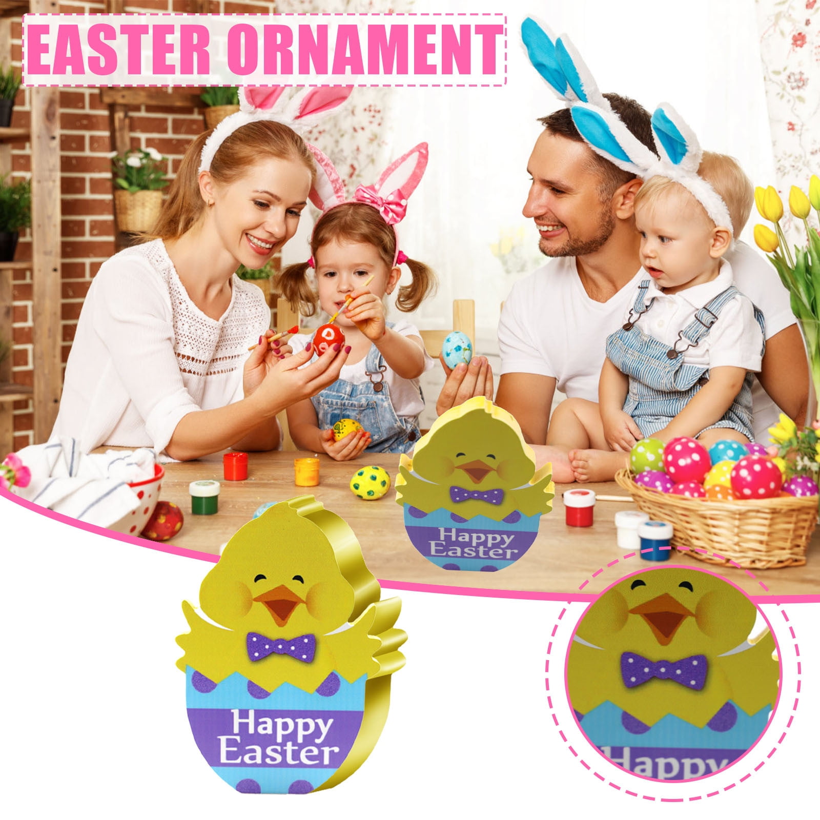 yulier Spring Easter Table Decorations, Wooden Easter Bunny Gnome Sign ...