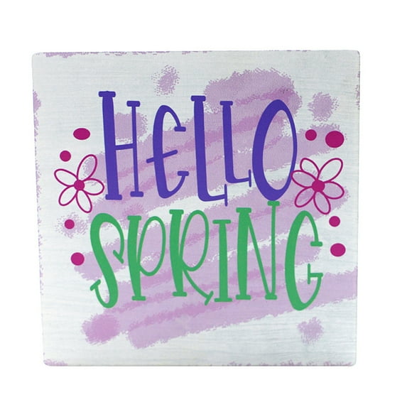 yulier Spring Table Decorations Sign, Spring Wooden Ornaments Tabletop Centerpiece, Spring Decorations Home Office Table Shelf Decor