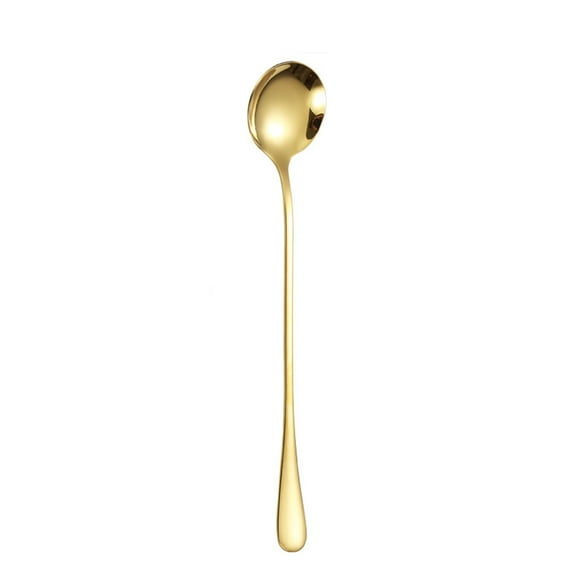 yulier Stainless Steel Long Handle Spoon for Stirring, 7.4 Inches Coffee Spoon Tea Spoon Dessert Cake Ice Cream Spoon Flatware