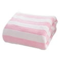 thumbnail image 1 of yulier Striped Hand Towel for Bathroom, Ultra Soft Face Towel Microfiber Coral Velvet Highly Absorbent Quick Dry Towels for Hotel Shower, 13 x 29 inches Pink, 1 of 6