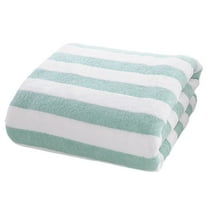 yulier Striped Hand Towel for Bathroom, Ultra Soft Face Towel Microfiber Coral Velvet Highly Absorbent Quick Dry Towels for Hotel Shower, 13 x 29 inches Green