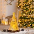 thumbnail image 1 of yulier Tabletop Christmas Tree Light, Light Up Plastic Mini Christmas Tree Night Light Desktop Xmas Tree Lamp for Holiday Party Gifts Home Office Decor, 4.37" x 2.28", 1 of 6