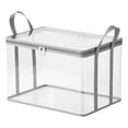 thumbnail image 1 of yulier Thick Plastic Clear Storage Bags, Foldable Waterproof PVC Storage Organizer Bin with Zippers Handles for Clothes Toys Moving, Stackable Storage Containers for Home Dorm, 12.6"x9.5"x9.8", 1 of 8