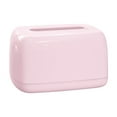 thumbnail image 1 of yulier Tissue Box Cover, Plastic Tissue Box with Built In Spring for Home Bathroom Kitchen Living Room Dorm Office Tabletop, Tissue Organizer Dispenser, Pink, 1 of 6