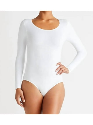 Yummie Longsleeve Thong Bodysuit in White