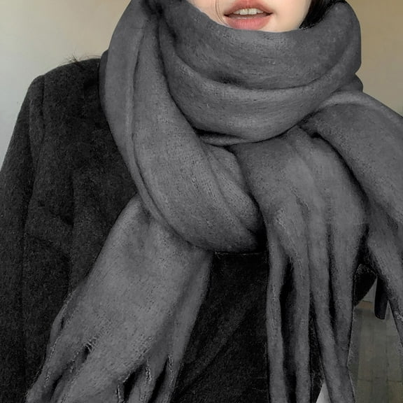 yunDHS Chunky Scarf for Women Winter Warm Thick Scarves Oversized Blanket Scarf