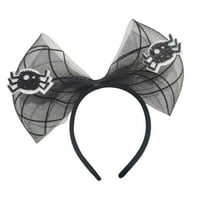yunDHS Under $3 Halloween Headbands for Women Halloween Costume Headwear Beaupretty Hair Hoop Bowknot Mesh Headpiece Day Of The Dead Hair Accessories