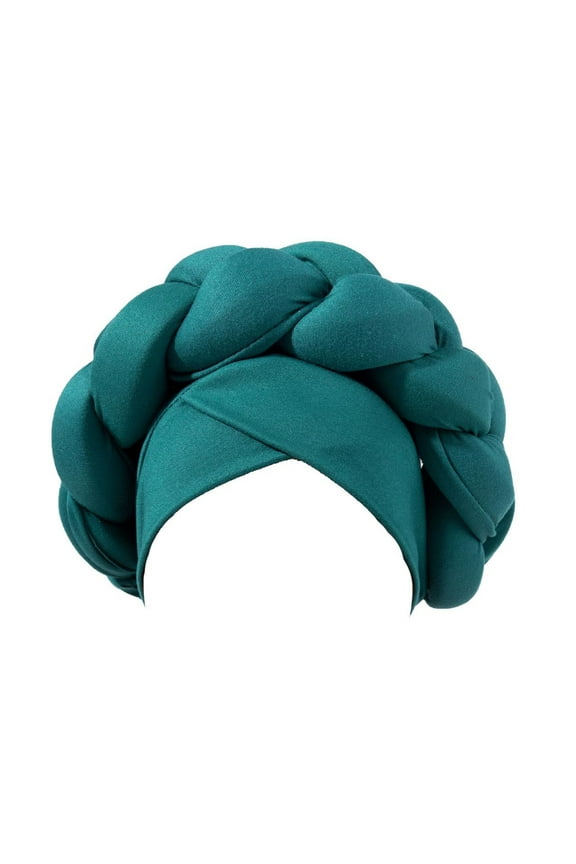 yunDHS Under $4 Headbands for Women Boho Braided Turban Hat African Turbans Headwraps For Black Braid Silky Turban Hats Womens Fashion Accessories