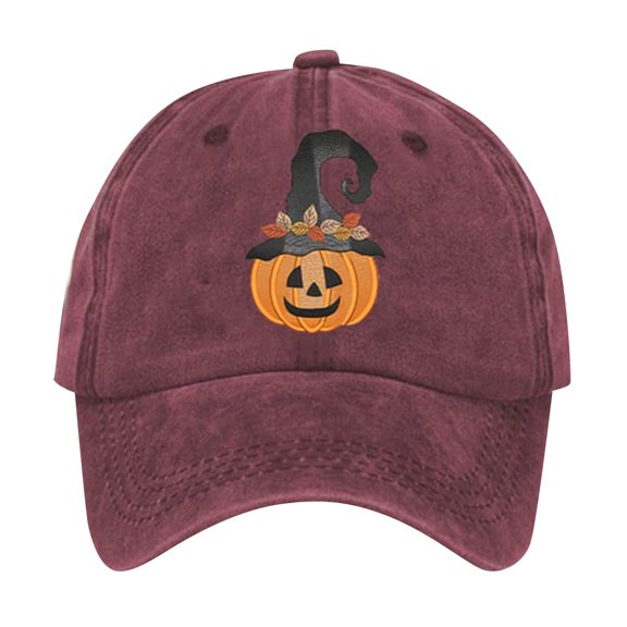 yunDHS Under $5 Halloween Hats for Women And Men Visors High Top Big Head Circumference Cap Solid Color Black Womens Baseball Caps