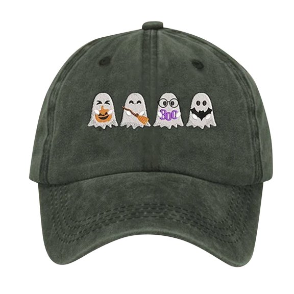 yunDHS Under $5 Halloween Hats for Women And Men Visors High Top Big Head Circumference Cap Solid Color Black Womens Baseball Caps