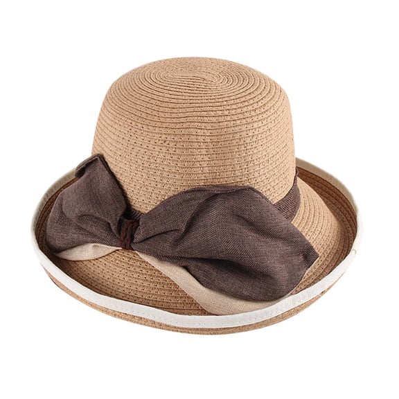 yunDHS Under $5 sun hats for women UV Packable Foldable Summer Hats Straw Sun Cap Ladies Wide Brim Beach Hat
