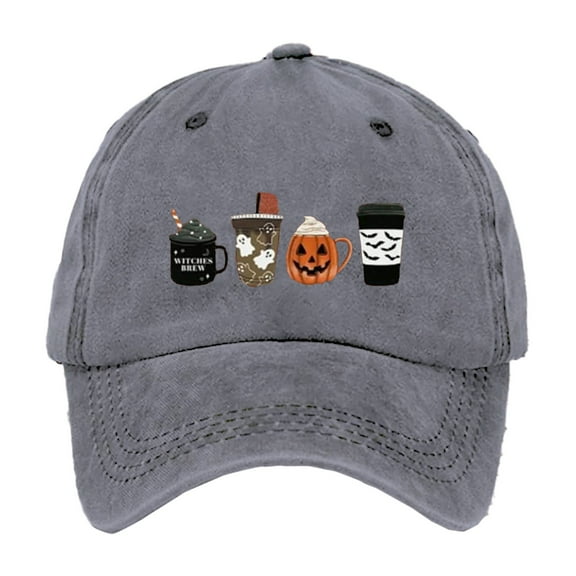 yunDHS Under $7 Halloween Hats for Women And Men Visors Trucker Black Funny Caps Slogan Hat Womens Mens Baseball Caps