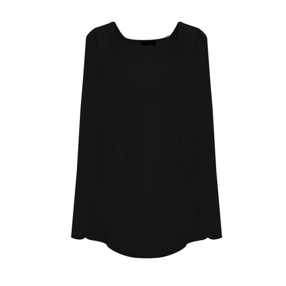 yunLCZ Basic T Shirts Mid Length Shawl Jacket Loose Outerwear Air Conditioning Shirt Thin Hooded Sun Cardigan Women's Cap Sleeve Tank Tops Black XXXL