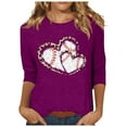 thumbnail image 1 of yunLCZ Basic T Shirts Women Baseball Mom Tshirt Baseball Heart Graphic Tee Funny Short Sleeve Tops, 1 of 4