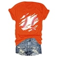 thumbnail image 1 of yunLCZ Basic T Shirts Women's Spring/summer Baseball Print Loose T Shirt Short Sleeve Top, 1 of 2