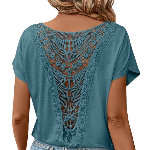 yunLCZ Basic T Shirts Womens Tshirts Summer Casual Tops Trendy Short Sleeve Crewneck Knitted Fashion Tee Tunic Blouses Women's Short Sleeve Shirts