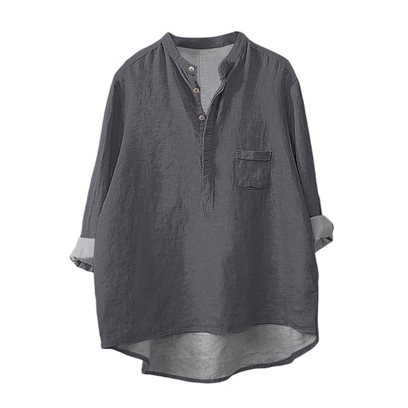 yunLCZ Classic-Fit Long-Sleeve Dress Flower Pattern Printed Women's Floral Casual Long Sleeved Shirt