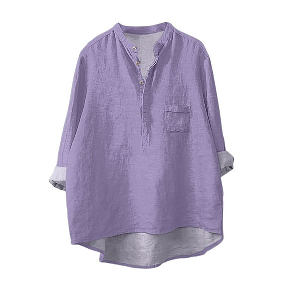 yunLCZ Classic-Fit Long-Sleeve Dress Flower Pattern Printed Women's Floral Casual Long Sleeved Shirt