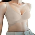 thumbnail image 1 of yunLCZ Comfortable Wireless Bra Wireless Comfortable Soft Bras For Women Full Coverage Everyday No Show Bra With Support Bras for Women White L, 1 of 4
