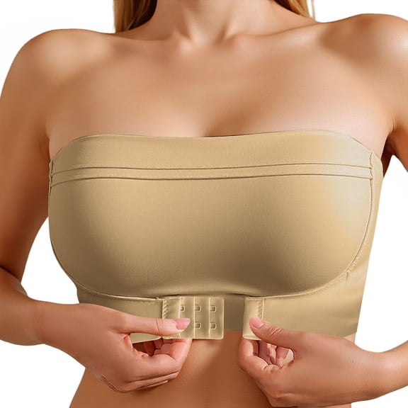 yunLCZ Comfortable Wireless Bra Women Front Closure Single Layer Wireless Bra (1pc) T-Shirt Bra Yellow 36