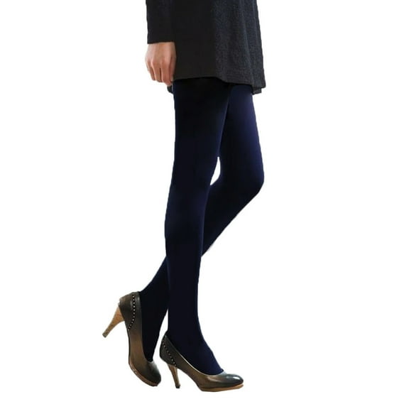 yunLCZ Compression Socks for Women Tights Black Sheer Tights for Women, 26D Control Top Pantyhose Stockings Tummy Control Under Dress Acrylic Navy One Size