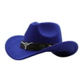 thumbnail image 1 of yunLCZ Cowboy Hat Cowboy Hat,Cowgirl Hat,Western Cowboy Hats for Women/Mens/Straw Wide with Shapeable Brim Cowboy Hat for Womens Polyester Sky Blue M, 1 of 2